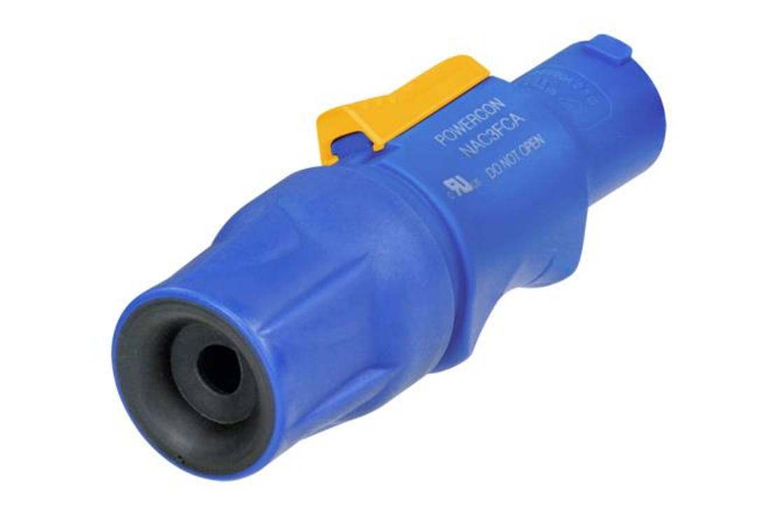Neutrik NAC3FCA Powercon kab 3p inlet blå
