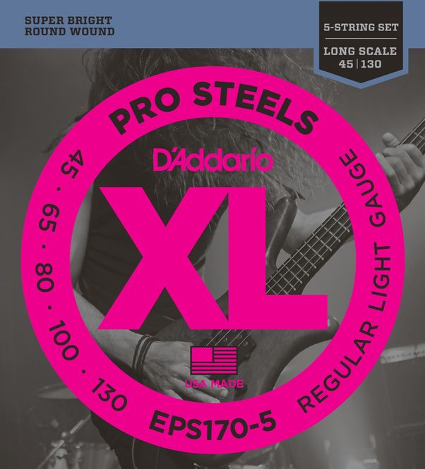 Hovedbilde D'addario EPS170-5 El-bass Prosteels 045-130 (5-Strängset)