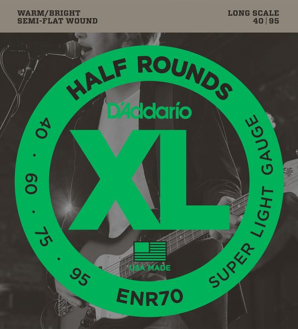 Hovedbilde D'addario ENR70 El-bass Nickel Half Rounds 040 - 095