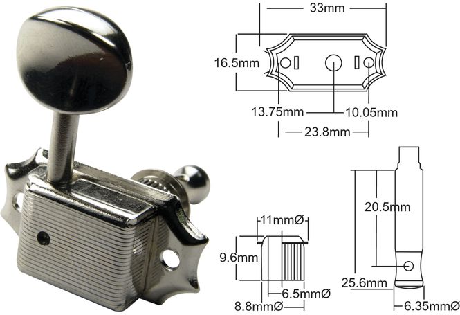 Hovedbilde Gotoh SD90-05M Mekanikk, 3 Venstre, 3 høyre. Nikkel.