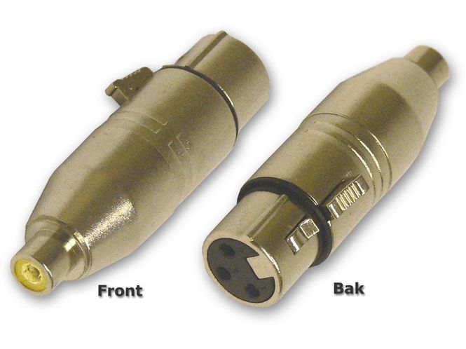 Hovedbilde SLX-audio CA314 - Overgang fra XLR (F) til RCA (F)