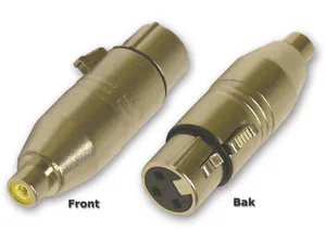 Hovedbilde SLX-audio CA314 - Overgang fra XLR (F) til RCA (F)