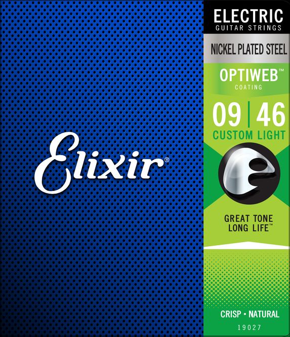 Hovedbilde Elixir 19027 Electric Nickel Plated Steel Optiweb 009-046