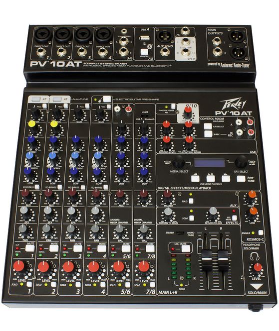 Hovedbilde Peavey PV-10 AT Mikser med innebygget Antares Auto-Tune