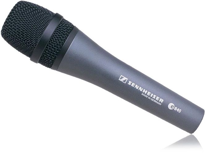 Hovedbilde Sennheiser e845S mikrofon, dynamisk m/ av og på bryter