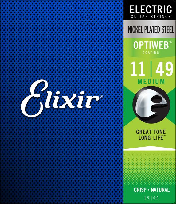 Hovedbilde Elixir 19102 Electric Nickel Plated Steel Optiweb 011-049