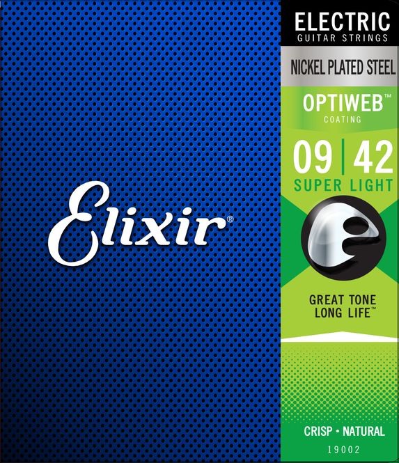 Hovedbilde Elixir 19002 Electric Nickel Plated Steel Optiweb 009-042