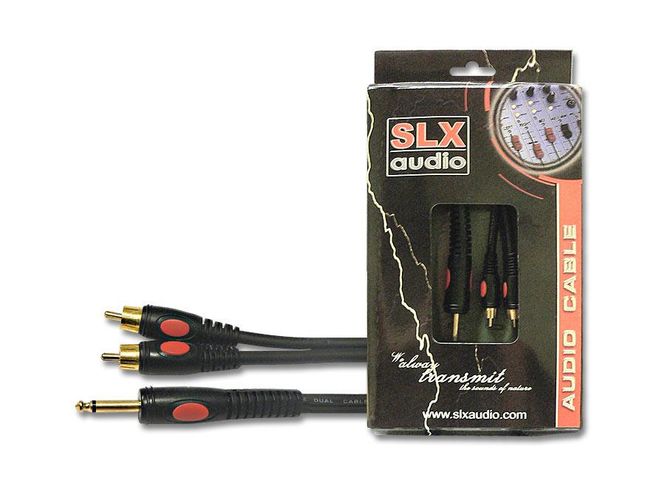 Hovedbilde SLX-audio BPRR20, 2 x phono til stor jack, 6m