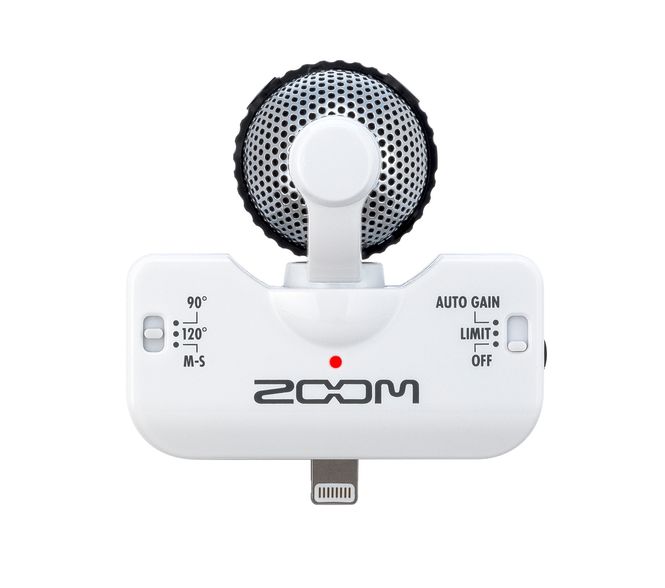 Hovedbilde Zoom IQ5 hvit mikrofon med lightning plugg
