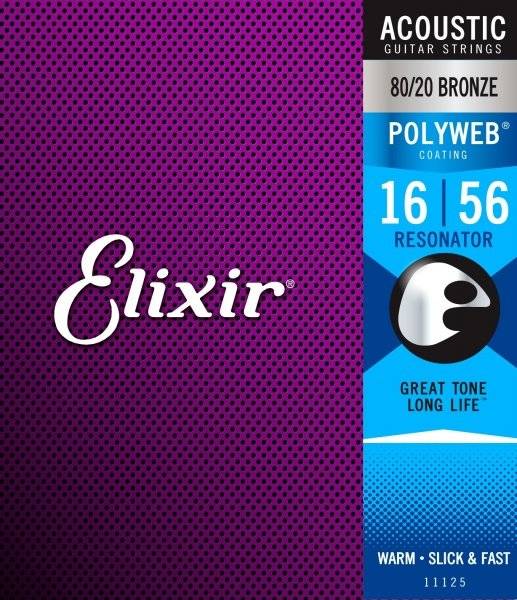 Elixir 11125 Acoustic 80/20 Bronze Resonator POLYWEB 016-056
