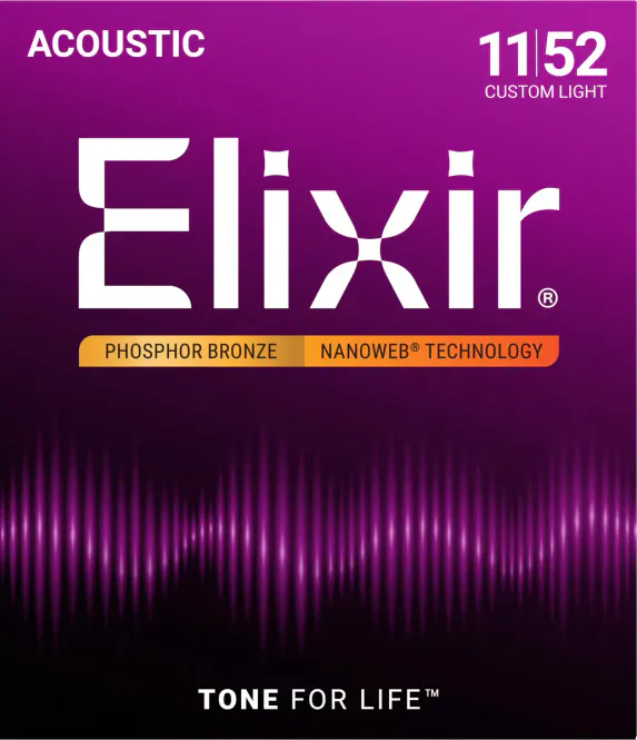 Hovedbilde Elixir 16027 Acoustic  011-052 Phosphor Bronze NANOWEB 