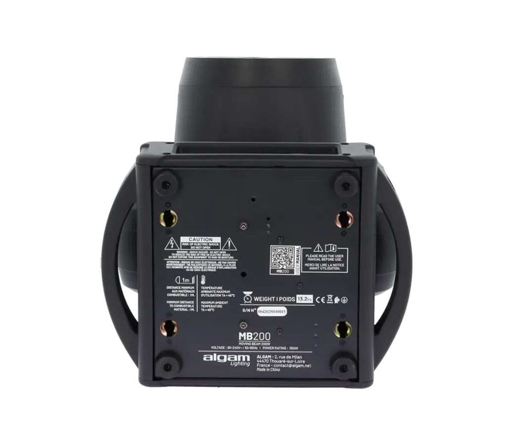 Algam Lighting MB200 200W LED beam moving head, RGB LED ring