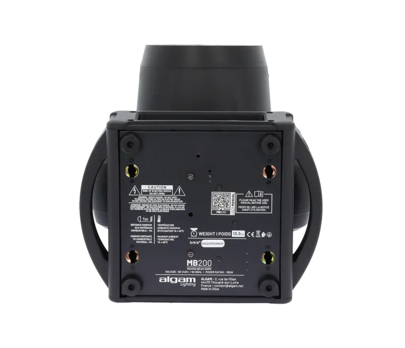 Algam Lighting MB200 200W LED beam moving head, RGB LED ring