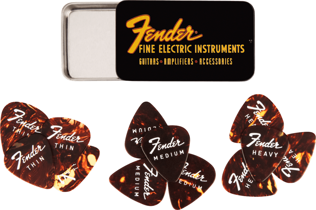Fender Fine elctric pick tin- 12 pack