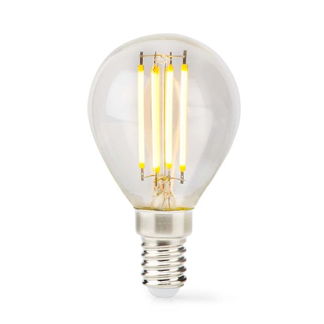 Hovedbilde Nedis LED pære E14 - G45 | 4.5W | 470 lm | 2700 K | Dimbar | Varm Hvit