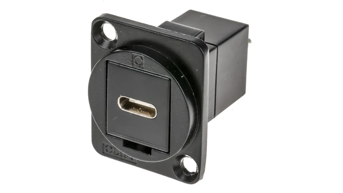RS PRO Chassi USB C-C panelkontakt USB 2.0 feed-through 