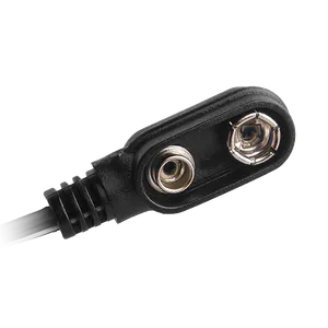 Hovedbilde Cioks Type 6 - 9V battery clip, 50cm (black)