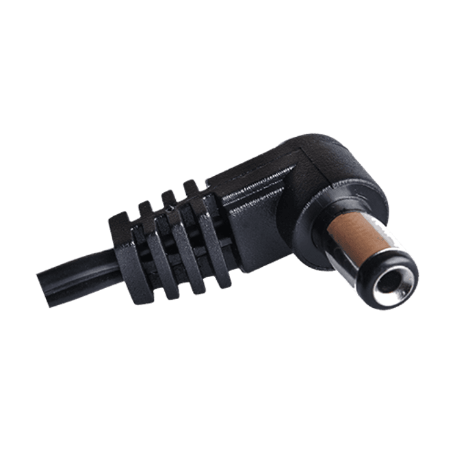 Hovedbilde Cioks Type 1 - 5,5/2,1mm DC-plug, centre negative, L-shape, 30cm (black)