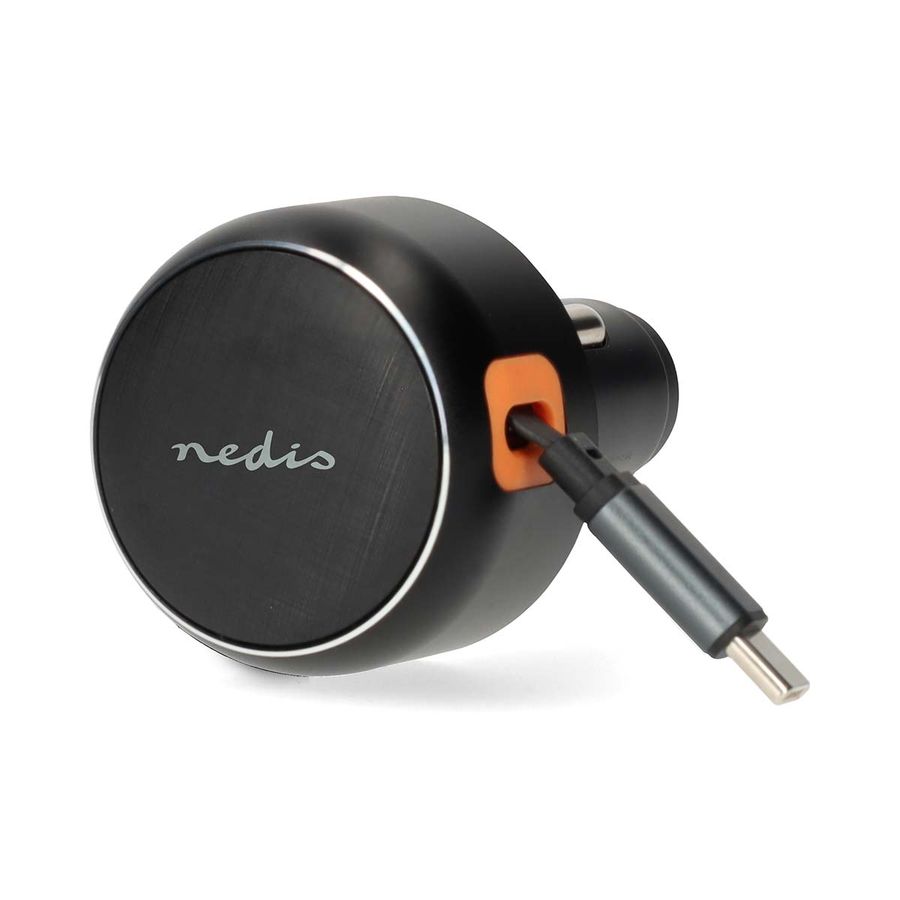 Nedis Billader 30W, 3.0A, Uttrekkbar USB-C-kabel, 0.70m