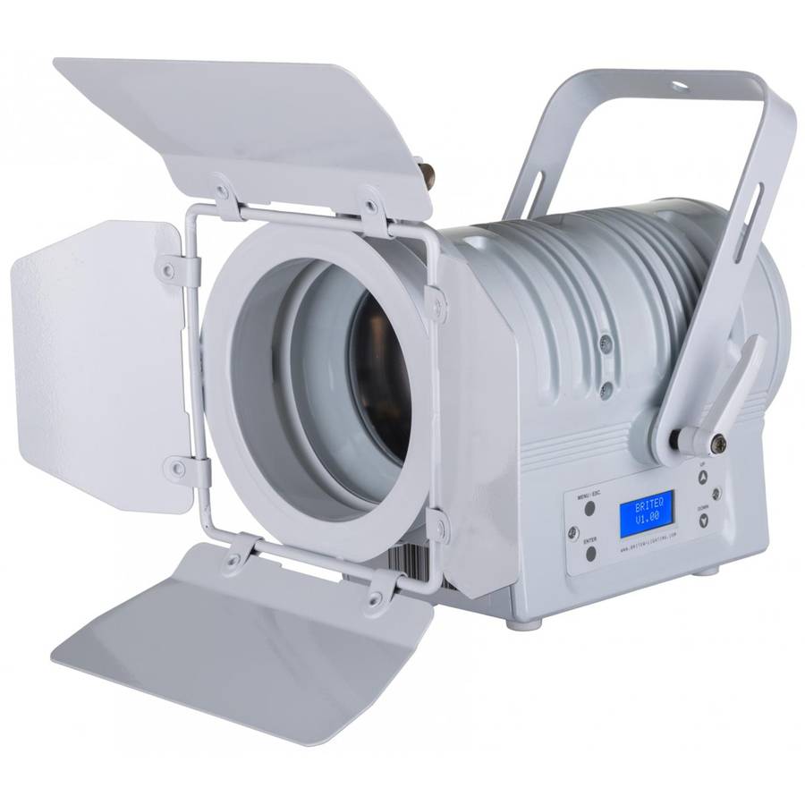 Briteq COB fresnell. 50W Hvit. DMX. 3200K. manuell 10°- 50° zoom