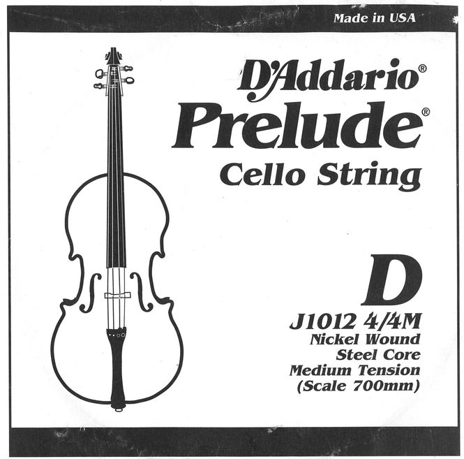 Hovedbilde D'Addario Prelude J1012 Cello D-2, 4/4 Nikkel