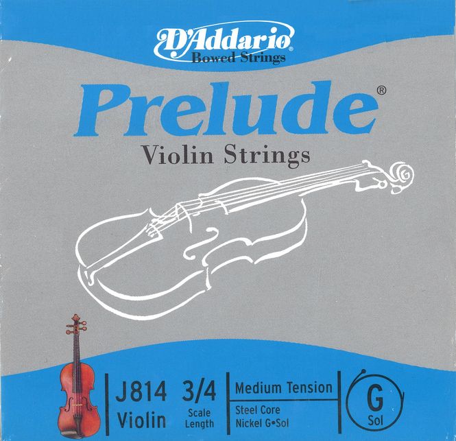 Hovedbilde D'Addario Prelude J814 Violin G-4, 3/4 Stål/Nikkel