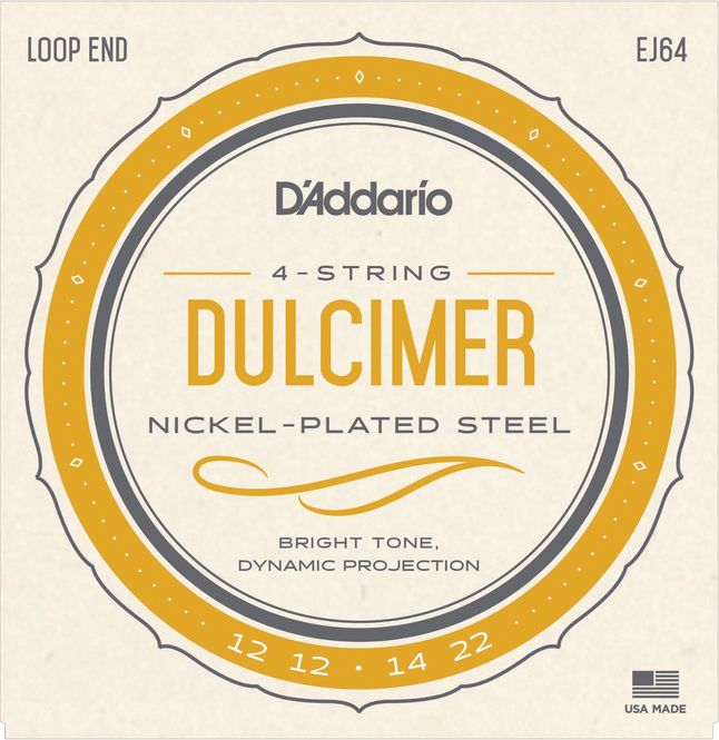 Hovedbilde D'Addario EJ64. Strengesett Dulcimer 4str. 012-022.