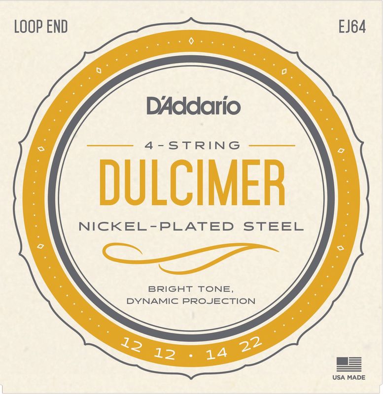 D'Addario EJ64. Strengesett Dulcimer 4str. 012-022.