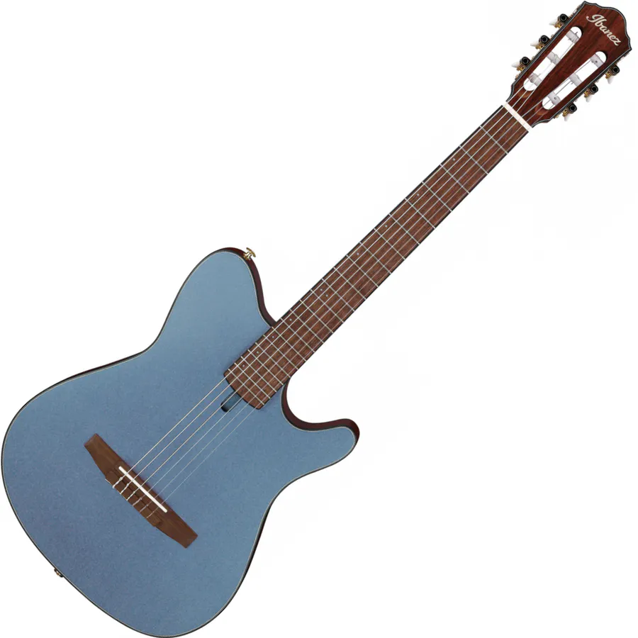 IBANEZ FRH10N-IBF Nylonstrenger m/elektronikk Thin Body Indigo Blue Burst Flat