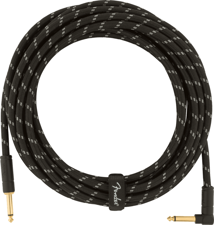 Deluxe Series Instrument Cable, Straight/Angle, 5,7m, Black Tweed