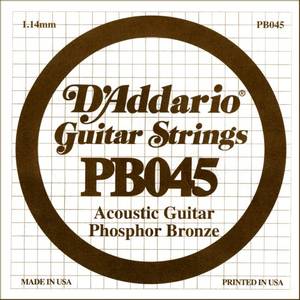 Hovedbilde D'Addario PB045 Acoustic Guitar Phosphor Bronze .045, l&oslash;s streng