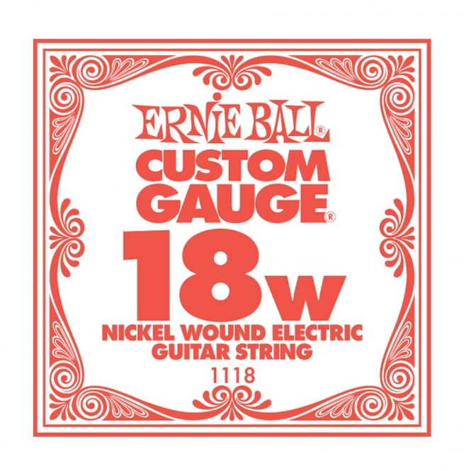 Hovedbilde Ernie Ball EB-1118, løs streng, wound, til el-gitar .018w