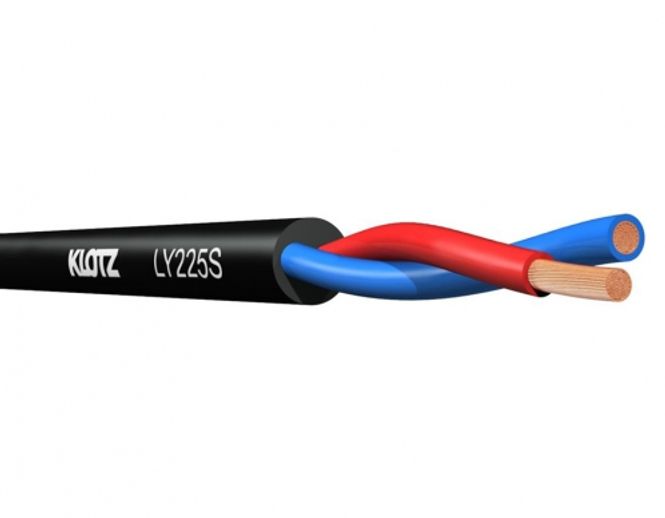 Hovedbilde Klotz LY225S 2x2,5mm2 twinax høyttalerkabel, Sort 
