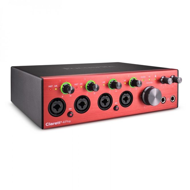 Hovedbilde Focusrite Clarett+ 4Pre USB Lydkort, 18 inn/8 ut, 4 x ISA mik-preamper
