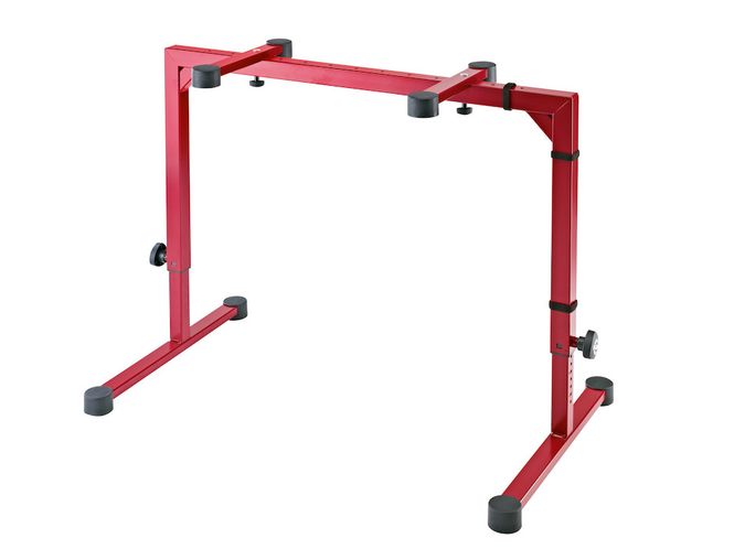Hovedbilde K&M 18810R  Stabilt stålstativ for digitalpianoer, Rødt