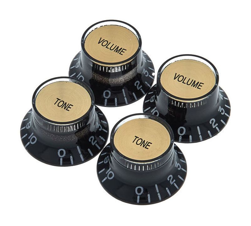 Gibson PRMK-020 Top Hat Knobs Black Gold Vintage