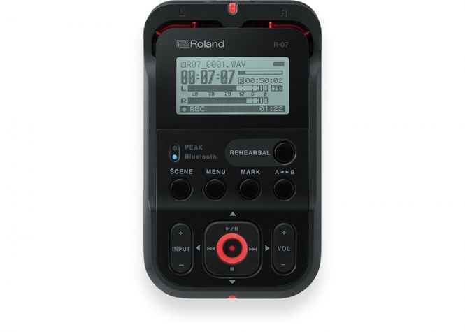 Hovedbilde Roland R-07 ultra-portabel opptaker, trådløs monitoring og fjernkontroll, Black
