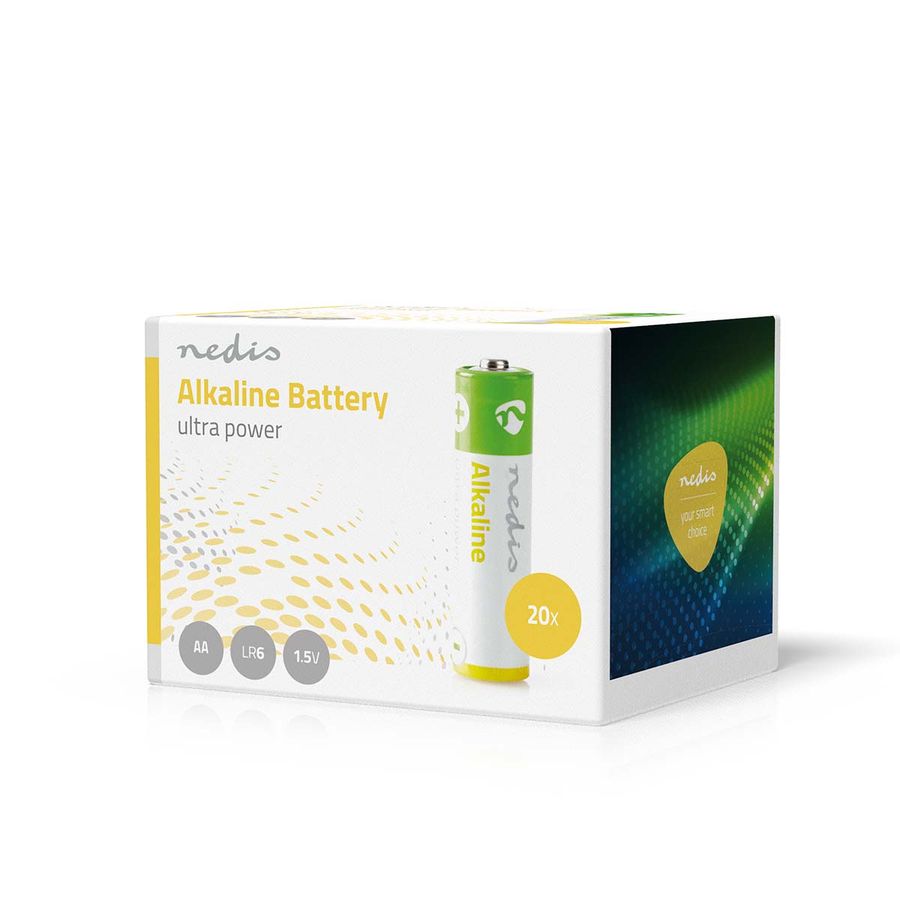 Nedis Alkaliske Batteri AA, 20 stk.