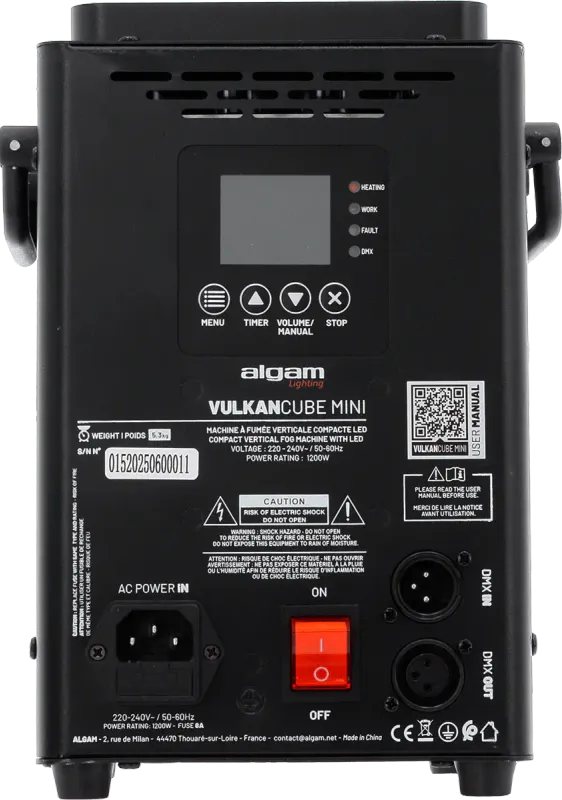 Algam VULKAN-CUBE-MINI LED røykmaskin 1200W