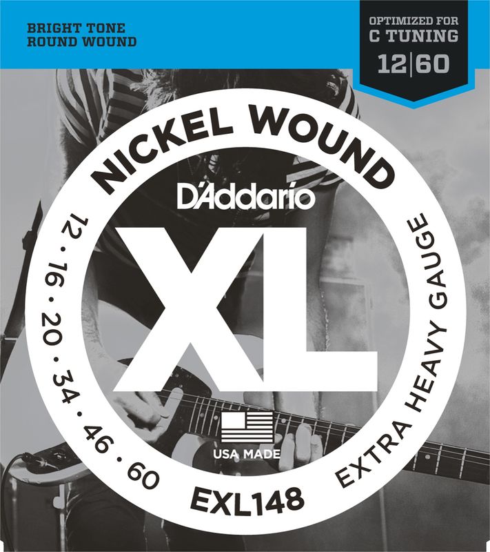 D'addario EXL148 El-gitar Nickel Wound 012-060 (Drop C tuning)