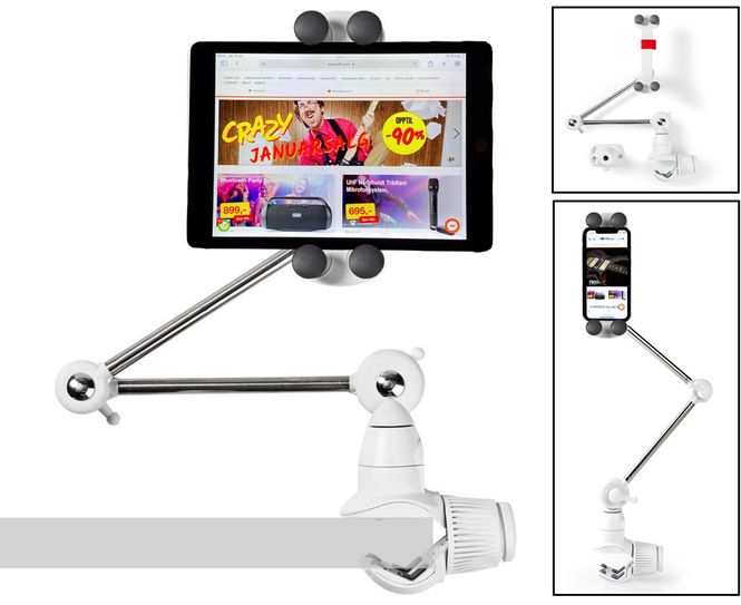 Hovedbilde Nedis universal-holder for nettbrett og smarttelefon, 4-12