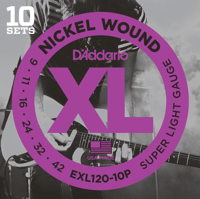 Hovedbilde D'addario EXL120-10P El-gitar Nickel Wound Propack 009 -042 (10-pack)