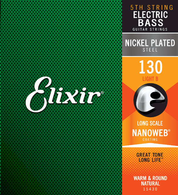 Hovedbilde Elixir 15430 Nickel Plated Steel Single Bass NANOWEB Long Scale 130