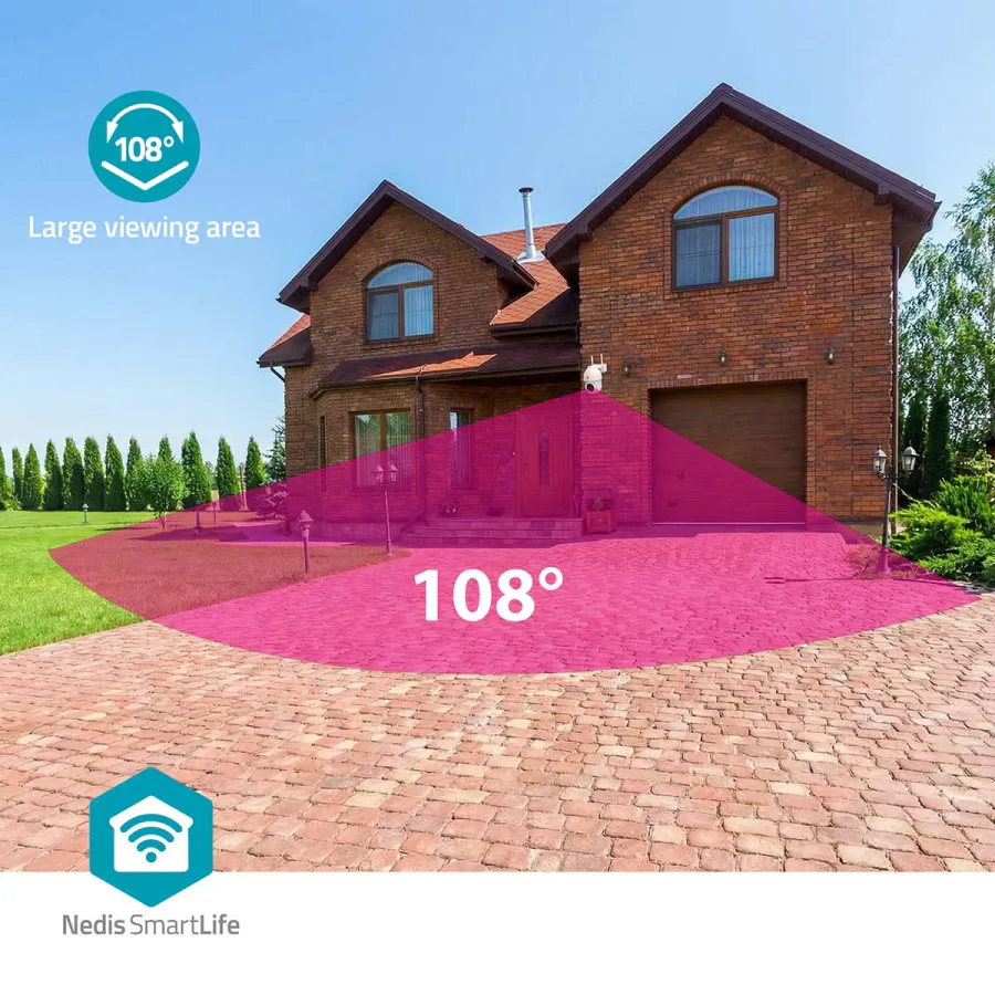 SmartLife Wi-Fi Utendørs kamera, Full HD 1080p, IP65, Batteri, Nattsyn