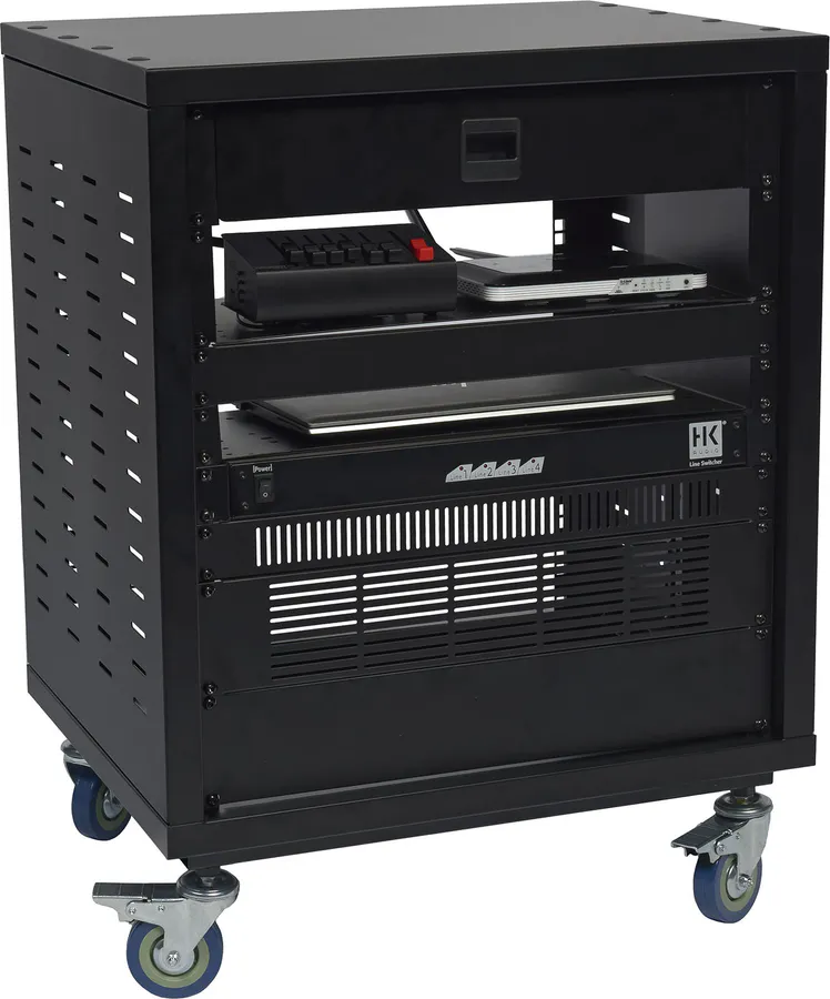 Algam IR 12 – 12U Studio Rack med hjul og ventilasjon
