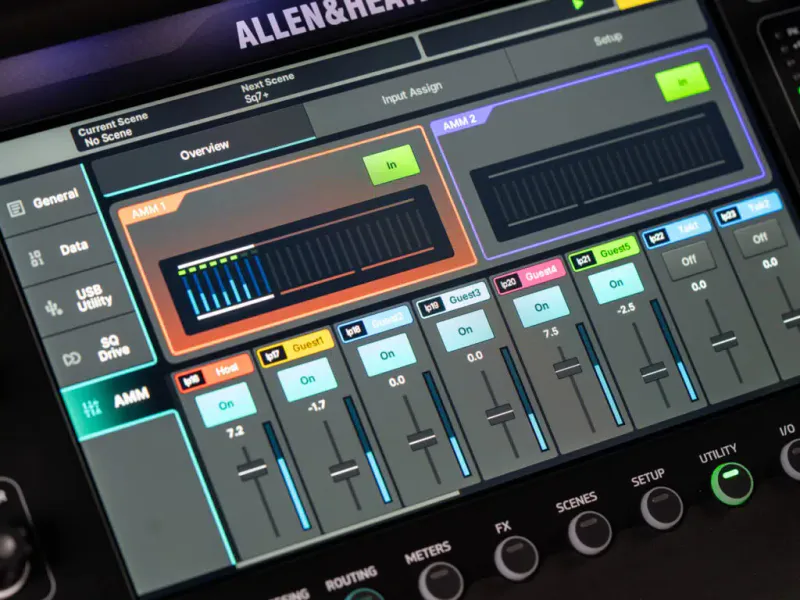 A&H SQ-5+, 48ch digital mixer, 96kHz, 16 Mic/Line 12 XLR out