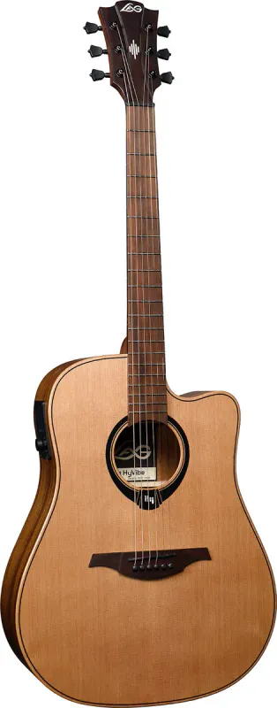 LAG HyVibe 10 Dreadnought Cutaway – Satin – HV10DCE (nyhet)