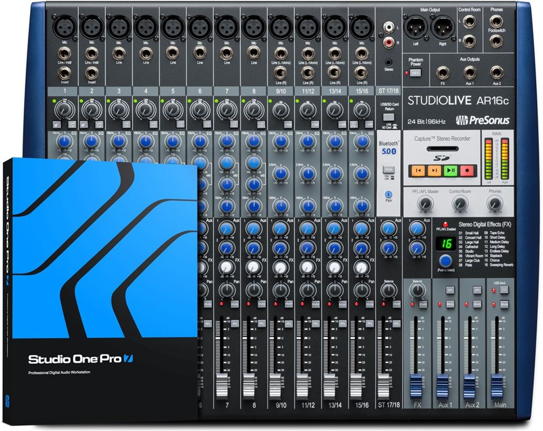Presonus StudioLive AR16C, 16 kanals USB C Hybrid Mikser