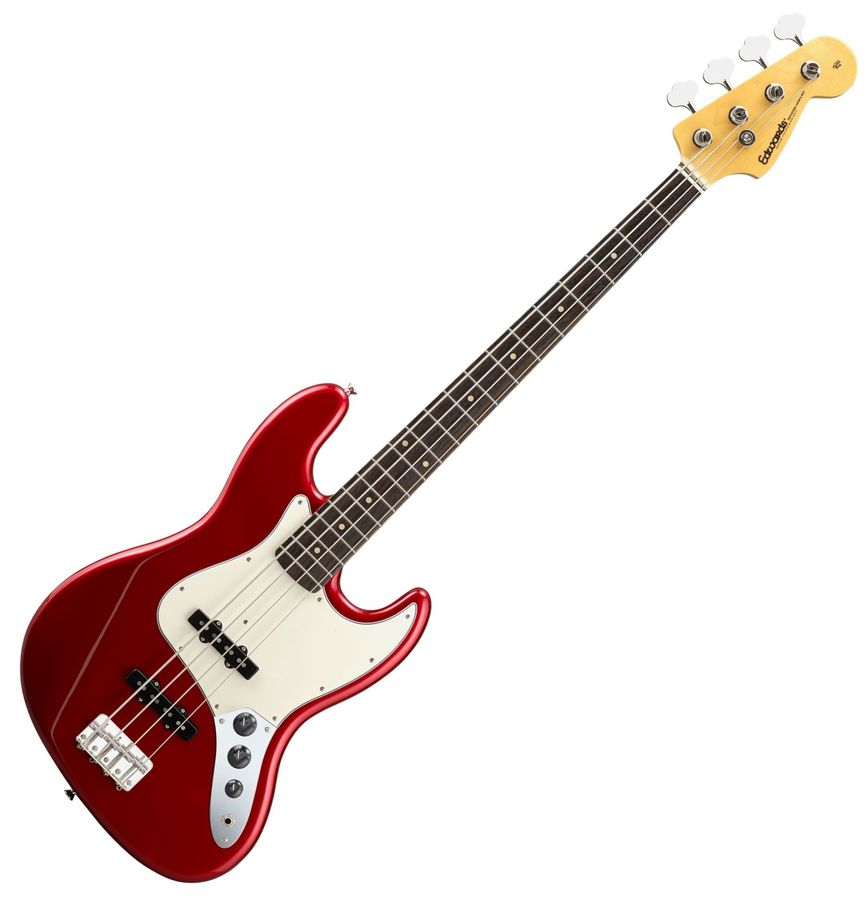 ESP Edwards E-JB-130ALR Jazz Bass, 4 strengs, Candy Apple Red - BRUKT
