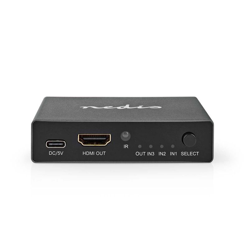 Nedis HDMI Switch, 3-Port port(s), 3x HDMI Inngang, HDMI Utgang, 8K@60Hz, 45 Gbps